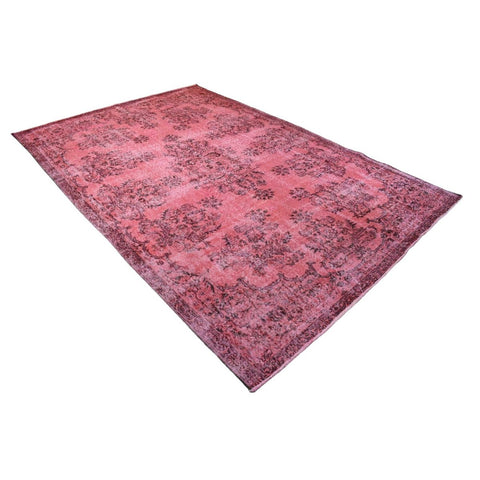 Roze vintage vloerkleed - 317x205 cm - HANDGEMAAKT