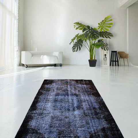 Blauw vintage vloerkleed - 270x157 cm - HANDGEMAAKT