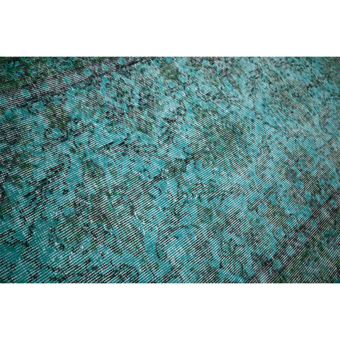 Turquoise vintage vloerkleed - 188x98 cm - HANDGEMAAKT