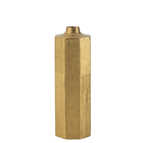 J-Line Vaas Vierkant Metaal Goud Large