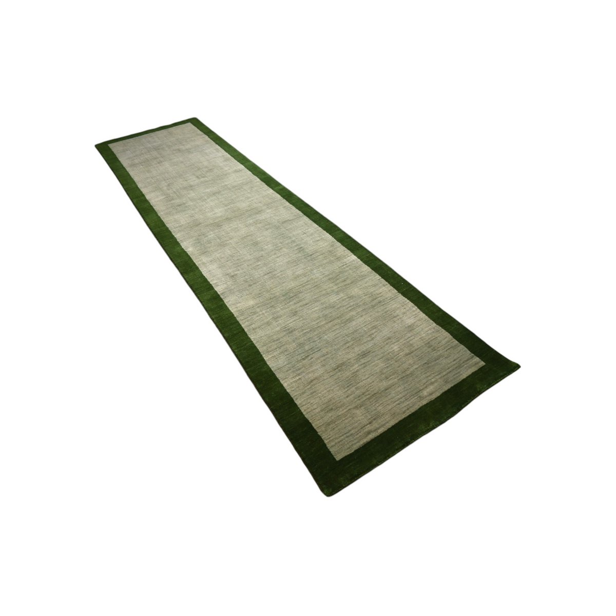 Groen Gabbeh loper - 310x83 cm - HANDGEMAAKT