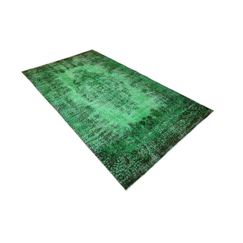 Groen vintage vloerkleed - 260x144 cm - HANDGEMAAKT