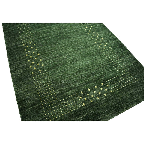 XL Groene Gabbeh loper - 440x90 cm - HANDGEMAAKT