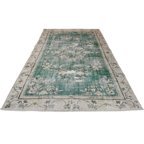 Groen vintage vloerkleed - 270x165 cm - HANDGEMAAKT