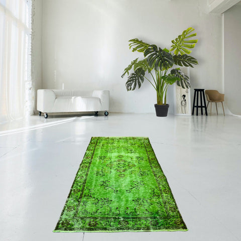 Groen vintage vloerkleed - 205x120 cm - HANDGEMAAKT