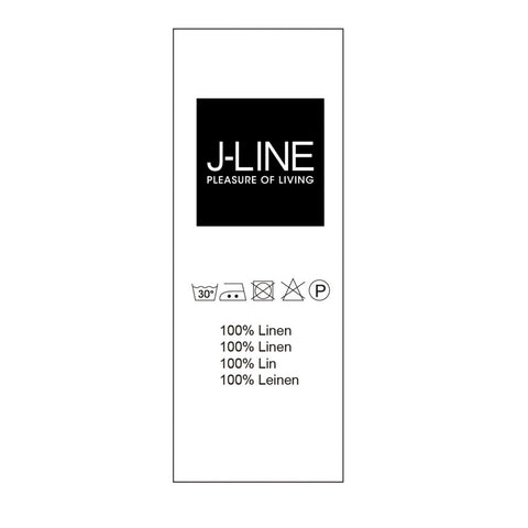 J-Line Gordijn Katoen Voile+Linnen Munt