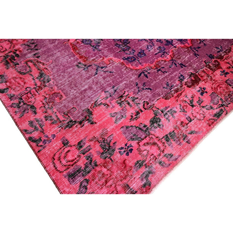 Roze vintage vloerkleed - 277x170 cm - HANDGEMAAKT