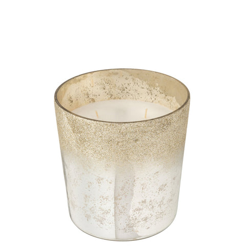J-Line geurkaars Deluxe - glas – zilver – L - 140U