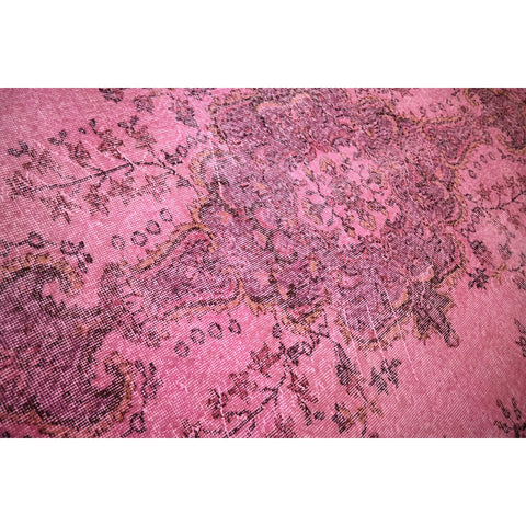 Roze vintage vloerkleed - 290x195 cm - HANDGEMAAKT
