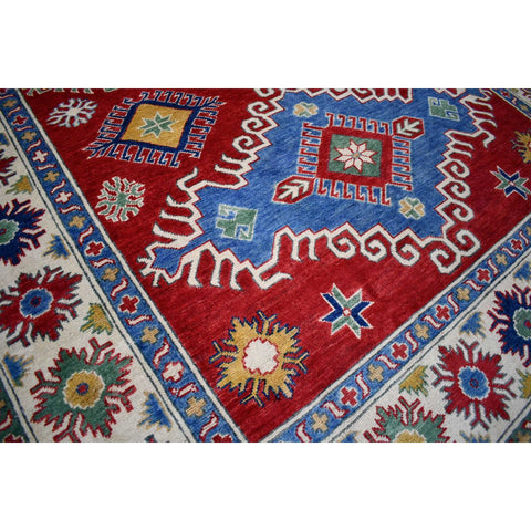 Rood kazak vloerkleed - 270x167 cm - HANDGEMAAKT