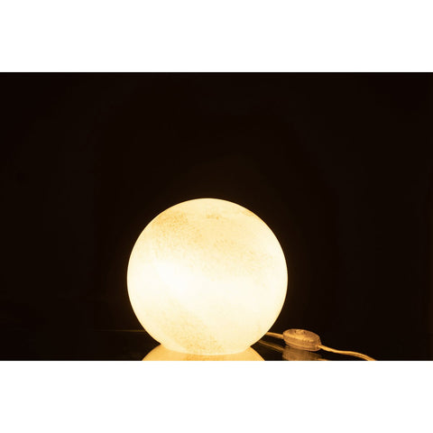 J-Line lamp Parel Rond - glas - wit - small