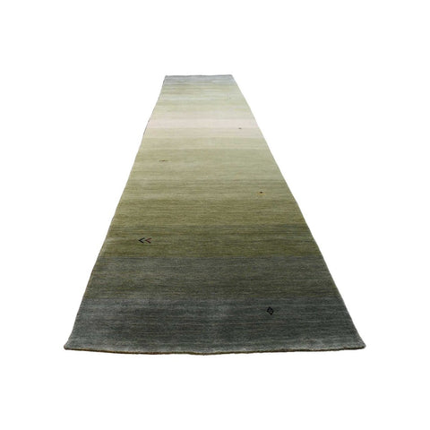 Gabbeh loper groen - 290x80 cm - HANDGEMAAKT