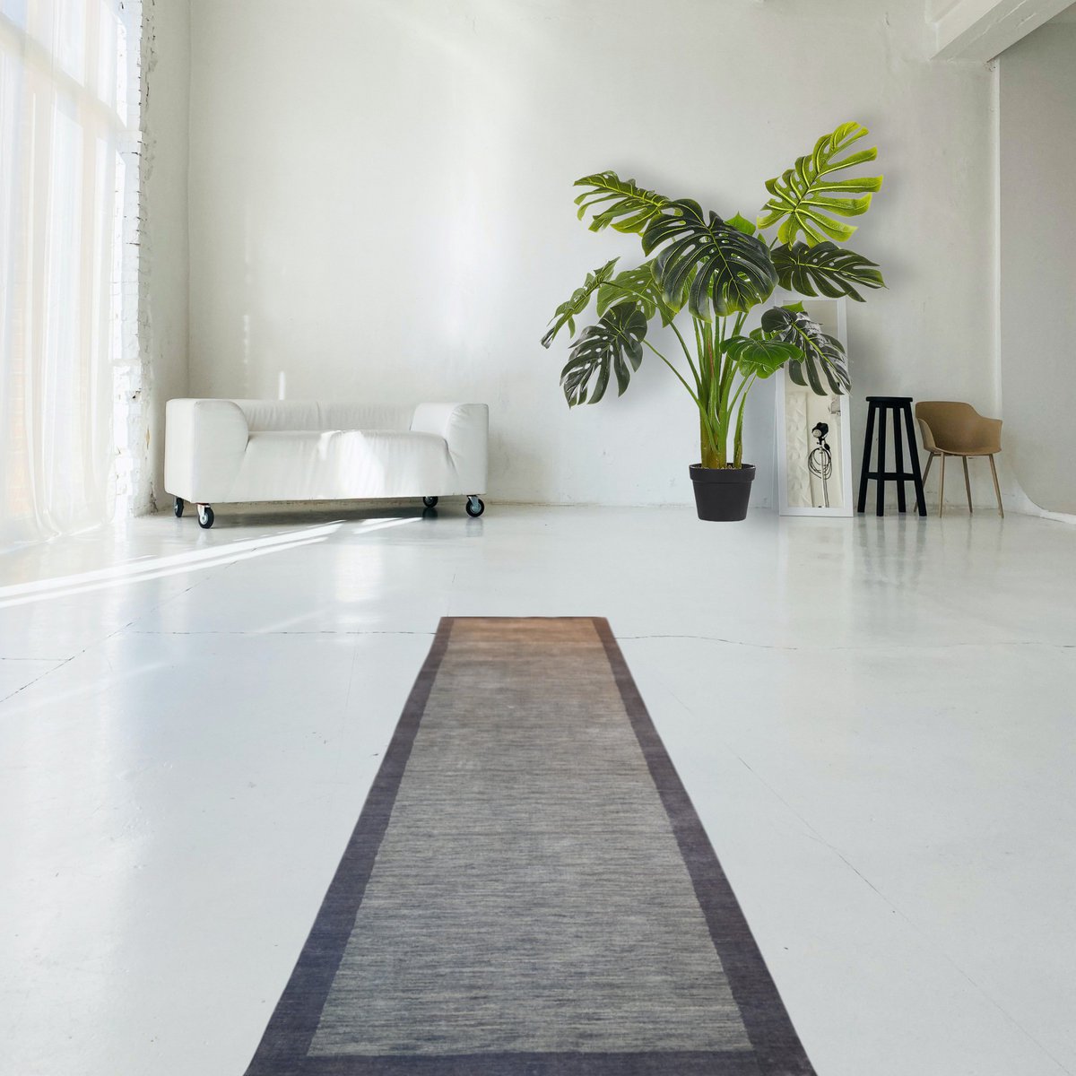 Grijze Gabbeh loper - 225 70x cm - HANDGEMAAKT