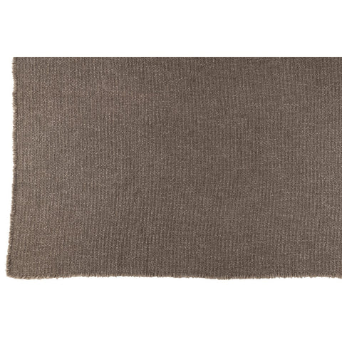 J-Line Plaid Gerafelde Randen Katoen/Polyester Taupe