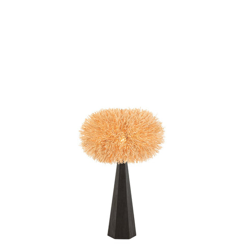 J-Line lampvoet octogonaal - loofhout - zwart - small