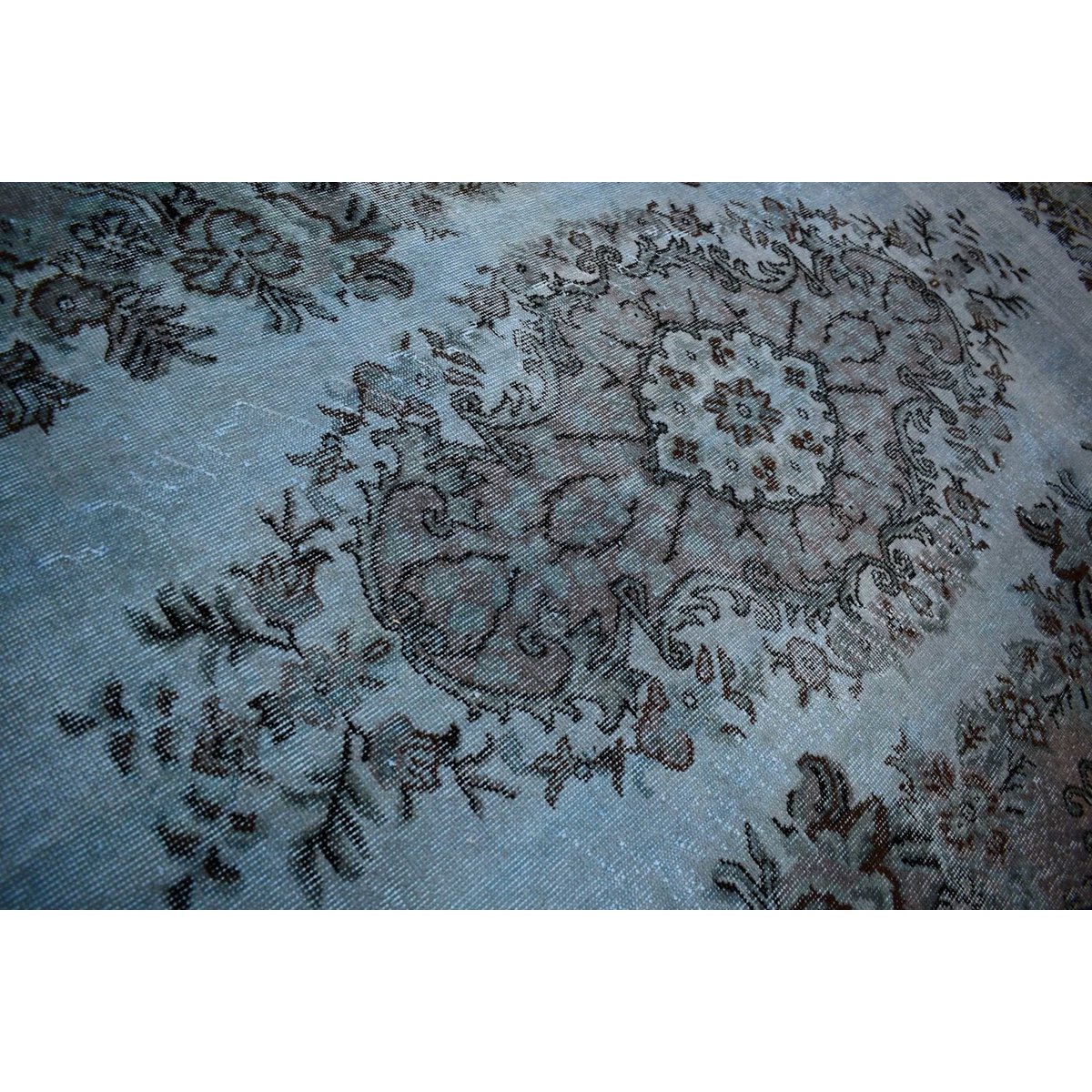 Blauw vintage vloerkleed - 298x174 cm - HANDGEMAAKT