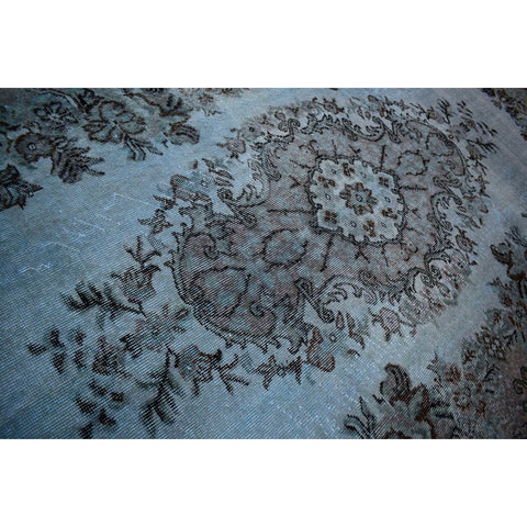 Blauw vintage vloerkleed - 298x174 cm - HANDGEMAAKT