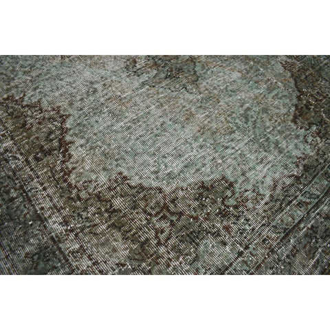 Groen grijs vintage vloerkleed - 268x164 cm - HANDGEMAAKT