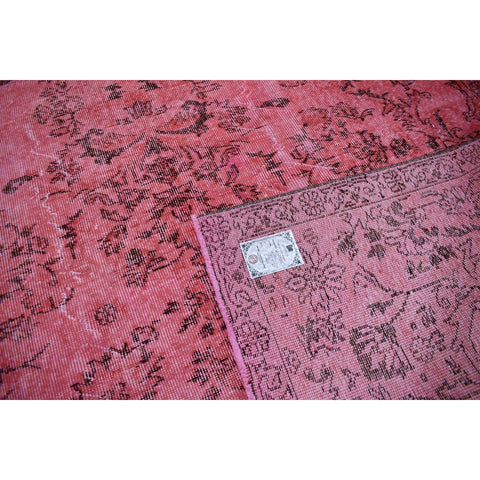 Roze vintage vloerkleed - 292x193 cm - HANDGEMAAKT