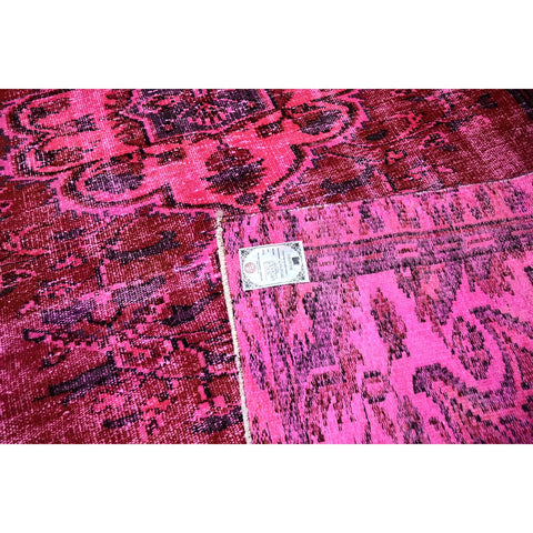 Roze vintage vloerkleed - 277x163 cm - HANDGEMAAKT