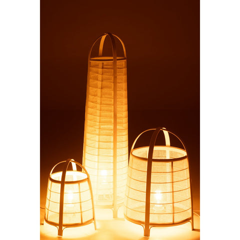 J-Line Lamp Don Katoen/Bamboe Wit