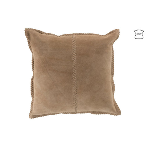 J-Line kussen stiksel - leer - 455 cm - beige