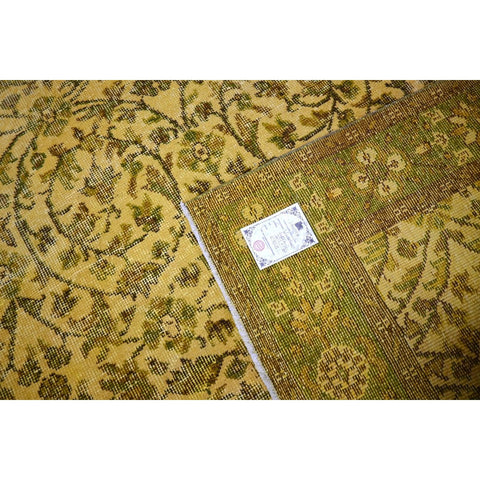Geel vintage vloerkleed - 282x170 cm - HANDGEMAAKT