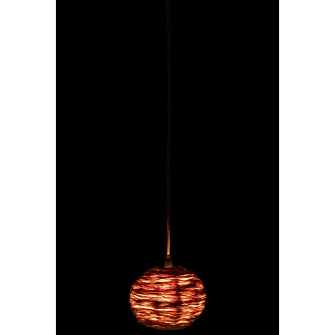 J-Line hanglamp Bol Bananenbladeren  - jute - naturel - small