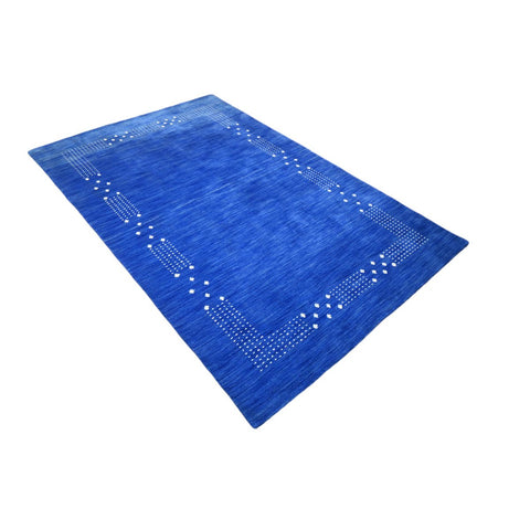 Blauw Gabbeh vloerkleed - 215x140 cm - HANDMADE