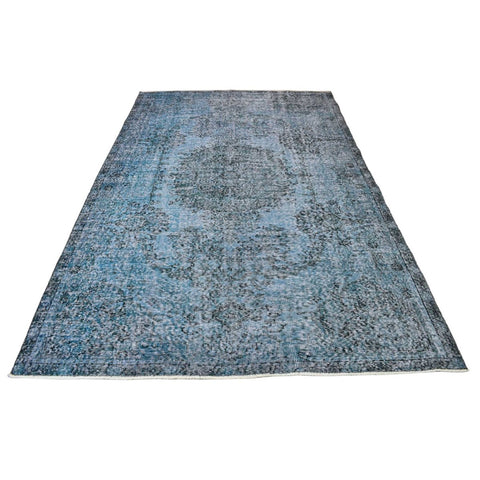 Blauw vintage vloerkleed - 268x166 cm - HANDGEMAAKT