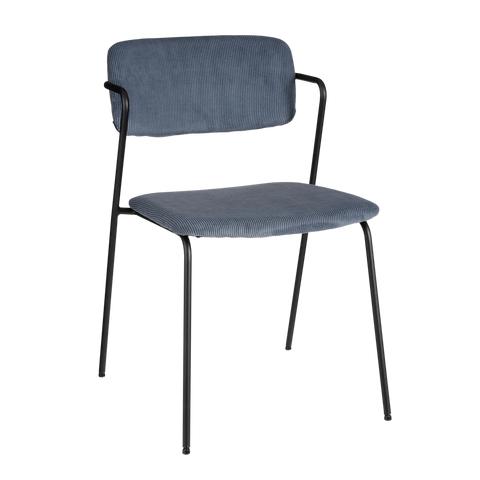Nanet Eetkamerstoel - Velvet - Blauw