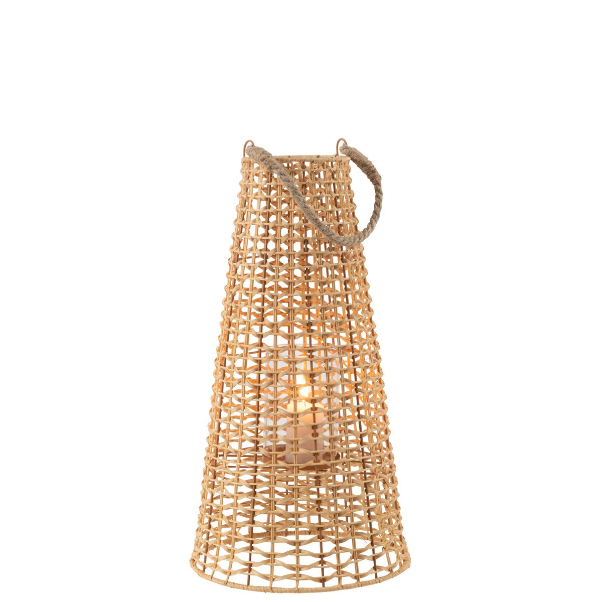 J-Line lantaarn Anais - rotan - naturel - large