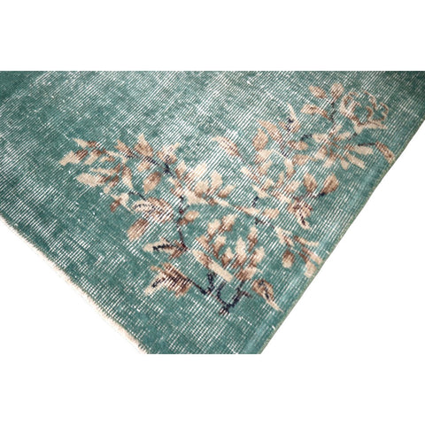 Groen vintage vloerkleed - 180x95 cm - HANDGEMAAKT