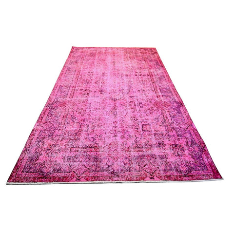 Roze vintage vloerkleed - 280x164 cm - HANDGEMAAKT