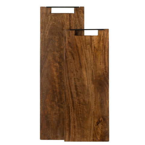 J-Line Lang Mango snijplank - hout - bruin - L
