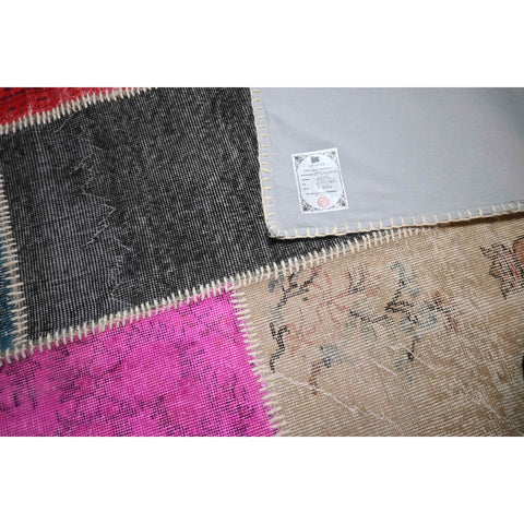 Vintage Patchwork vloerkleed - 230x160 cm - HANDGEMAAKT