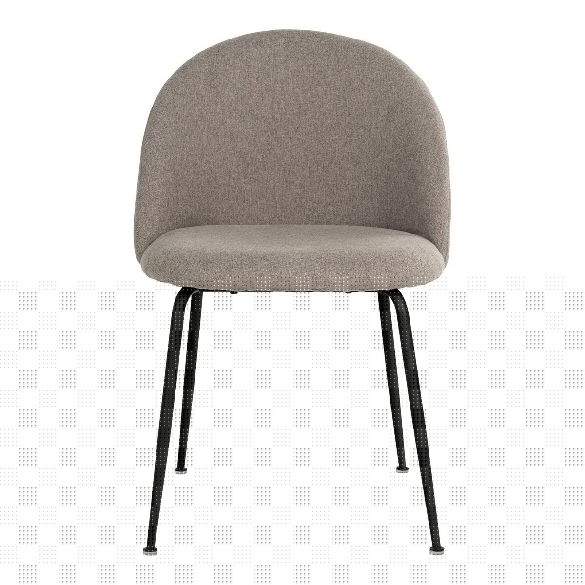 Geneve Dining Chair - Eetkamerstoel, steen met zwarte poten, HN1231 - set van 2