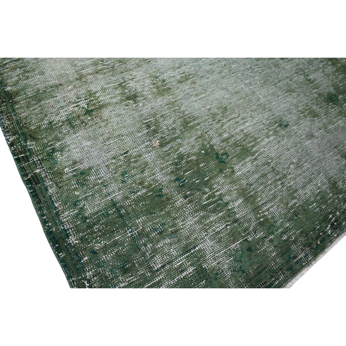 Groen super vintage vloerkleed - 249x170 cm - HANDGEMAAKT