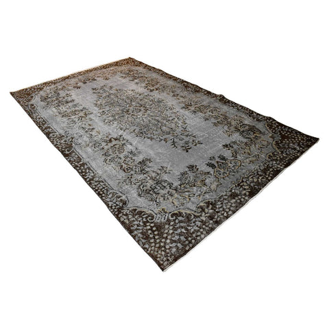Grijs vintage vloerkleed - 292x178 cm - HANDGEMAAKT