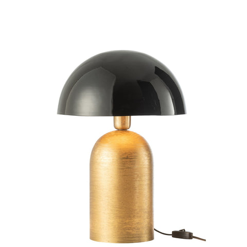 J-Line Lamp Mush Metaal Goud/Zwart
