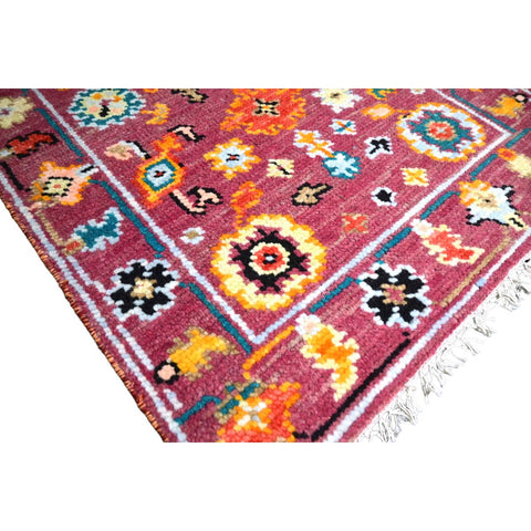 Roze Azeri vloerkleed - 95x67 cm - HANDGEMAAKT