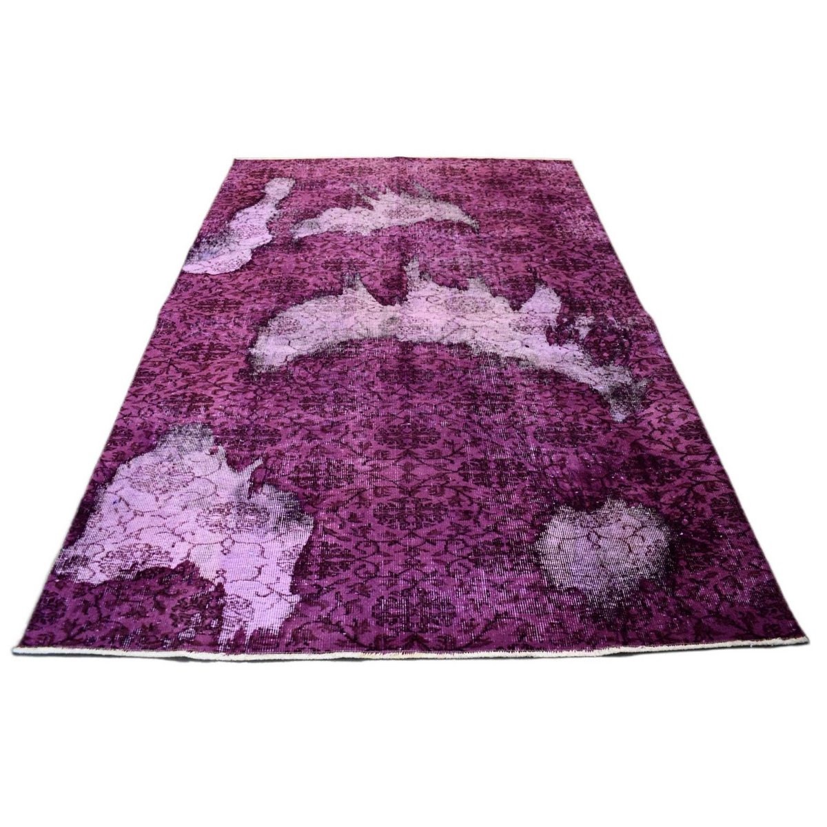 Paars vintage vloerkleed - 258x163 cm - HANDGEMAAKT