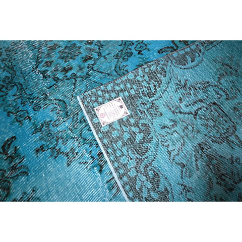 Turquoise vintage vloerkleed - 243x162 cm - HANDGEMAAKT