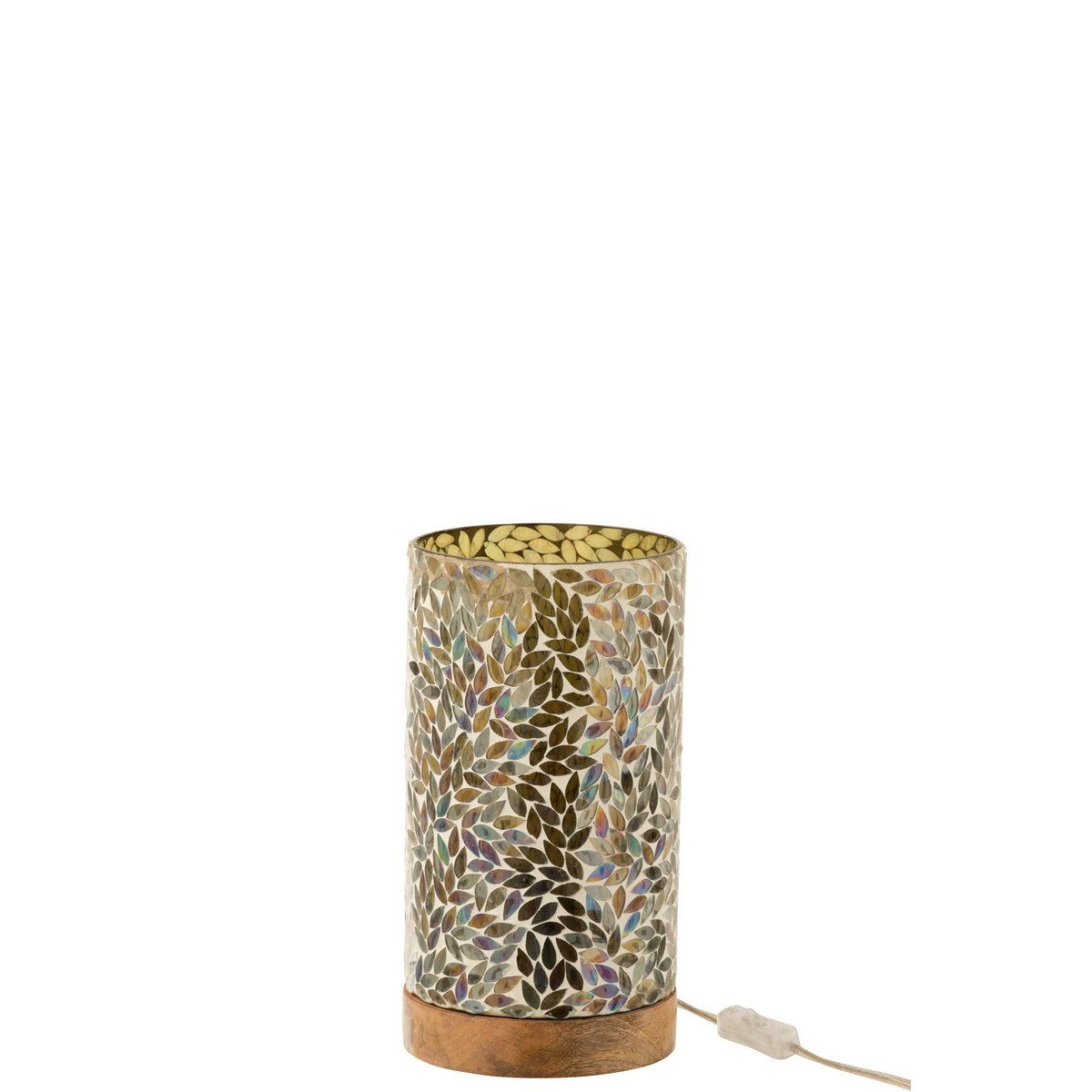 J-Line tafellamp Mozaiek - glas - groen - small