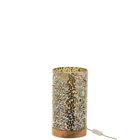 J-Line tafellamp Mozaiek - glas - groen - small