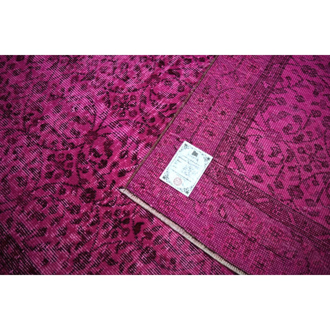 Roze vintage vloerkleed - 256x163 cm - HANDGEMAAKT