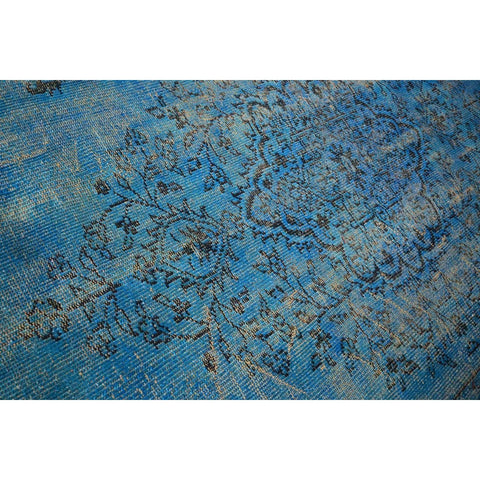 Turquoise vintage vloerkleed - 276x175 cm - HANDGEMAAKT