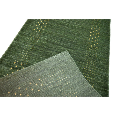 Groene Gabbeh loper - 286x82 cm - HANDGEMAAKT