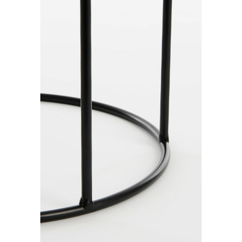 Favani Bloempot op Standaard - Set van 3 - H80 x Ø28 cm - Metaal - Zwart