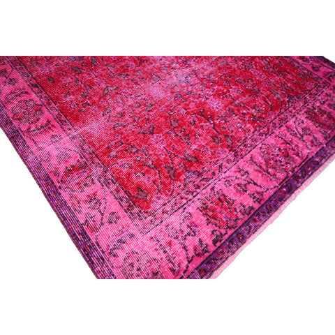 Roze-rood vintage vloerkleed - 208x115 cm - HANDGEMAAKT